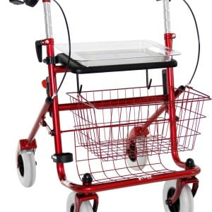 Premis rollator standaard in de kleur Rood