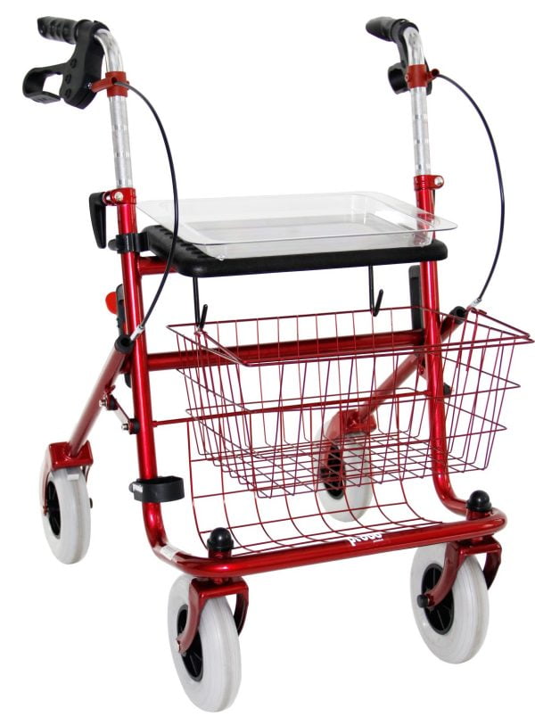 Premis rollator standaard in de kleur Rood