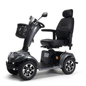 Scootmobiel Carpo 4D in de kleur antracietgrijs met verstelbare stoel