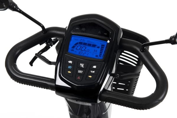 Scootmobiel Carpo 4D in de kleur antracietgrijs met uitgebreid computer
