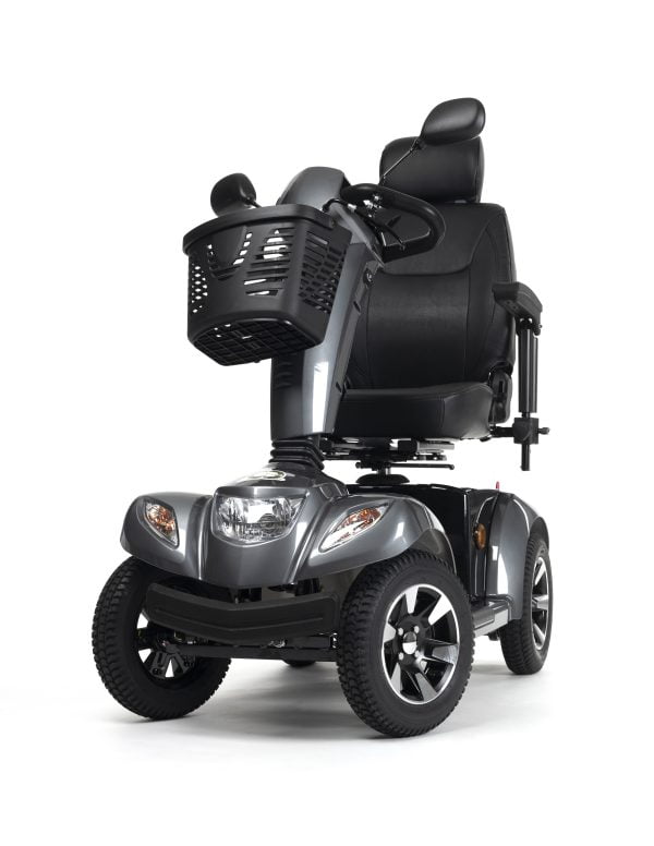 Scootmobiel Carpo 4D in de kleur antracietgrijs voorzijde bezien