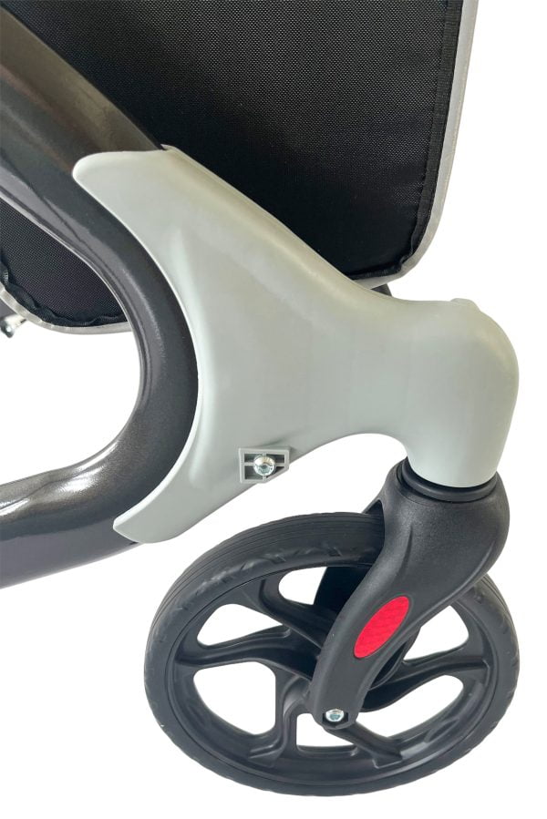 Aidapt rollator in de kleur donkergrijs detail