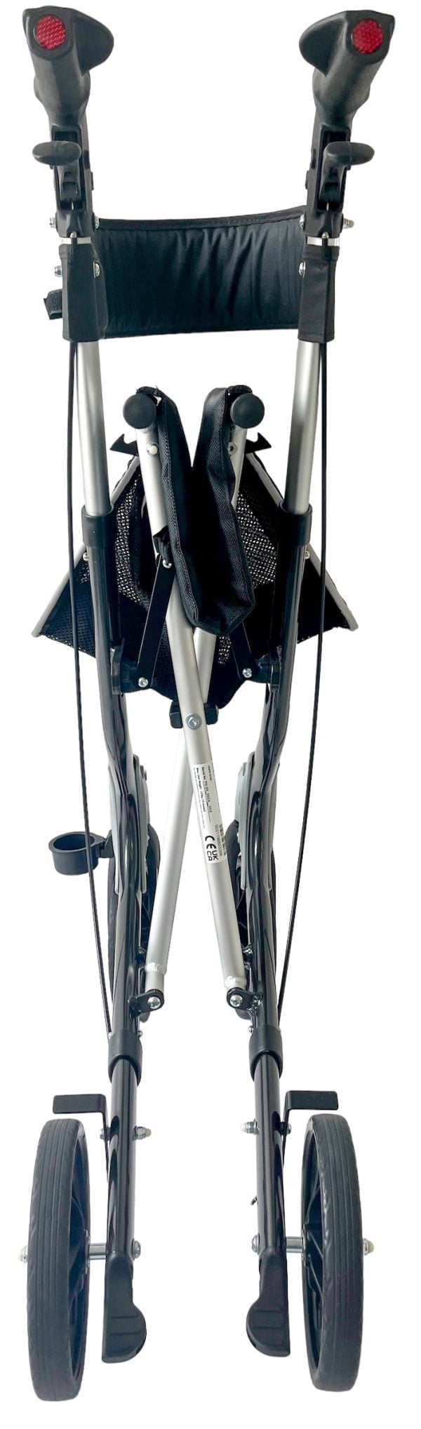 Aidapt rollator in de kleur donkergrijs ingeklapt
