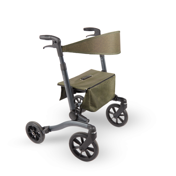 Rollator Vitility is dubbel opvouwbaar in de kleur forest green.