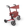 Rollator Vitility is dubbel opvouwbaar in de kleur sequoa red
