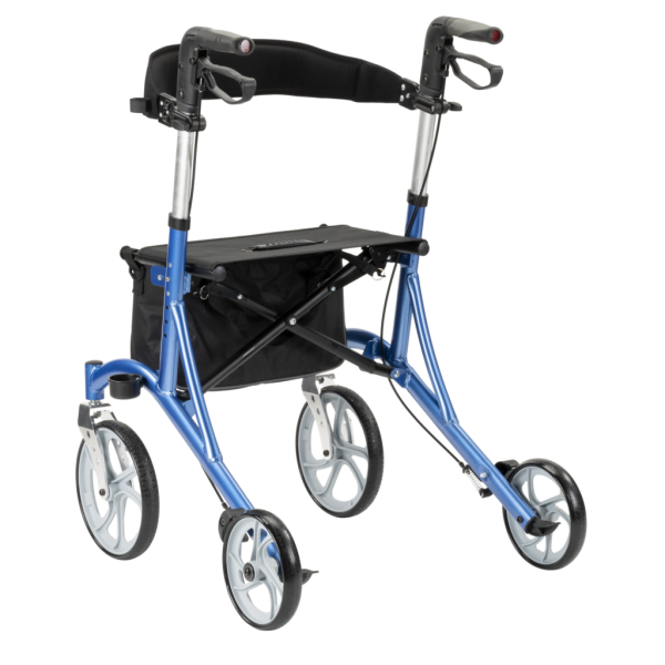 Rollator Cruiser van het merk Multi Motion in de kleur blauw achterzijde