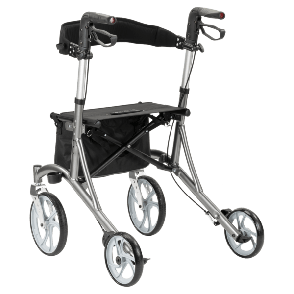 Rollator Cruiser van het merk Multi Motion in de kleur grijs van zijzijde