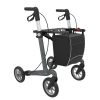 Superlichte rollator server CF carbon in de kleur antracietgrijs