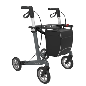 Superlichte rollator server CF carbon in de kleur antracietgrijs