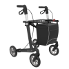 Superlichte rollator server CF carbon in de kleur Zwart