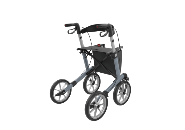 Rollator Rehasense Outdoor Ice Blue Achterkant Rechts Thuiszorgwinkel.nl