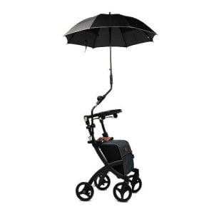 Zwarte paraplu geschikt voor de Rollz Flex rollator