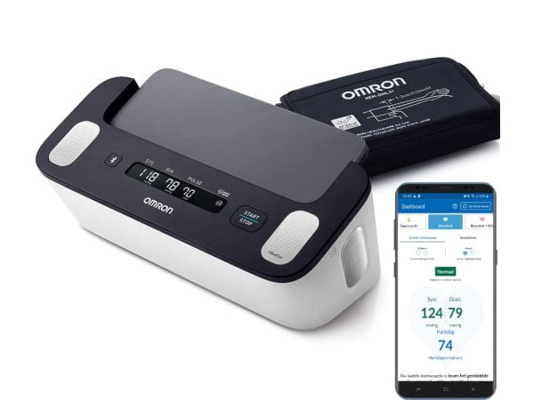 Dit is de OMRON Complete. Het is een bloeddrukmeter en ECG