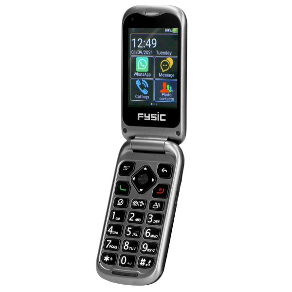 Fysic klaptelefoon F25 met vele functionaliteiten en grote toetsen