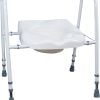 Toiletframe en toiletverhoger die zowel in breedte als in hoogte is te verstellen,