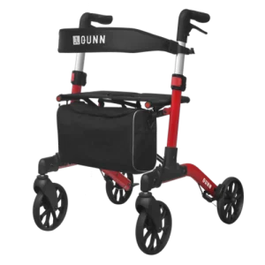 Brooklyn rollator van het merk Qunn is dubbel inklapbaar.