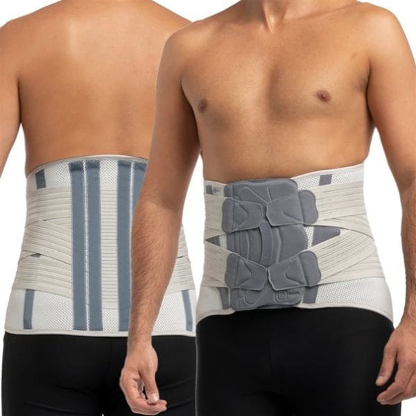 Deze semi-rigide rugbandage PRS643G van niet-elastisch, luchtdoorlatend weefsel met drie lagen dat zich perfect aanpast aan de vorm van de patiënt wordt ingezet voor conservatieve en postoperatieve stabilisatie in het onderrug gebied.