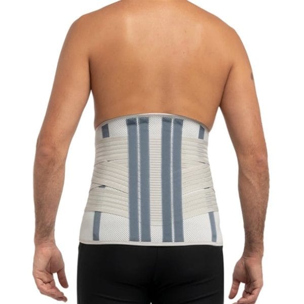Deze semi-rigide rugbandage PRS643G van niet-elastisch, luchtdoorlatend weefsel met drie lagen dat zich perfect aanpast aan de vorm van de patiënt wordt ingezet voor conservatieve en postoperatieve stabilisatie in het onderrug gebied.