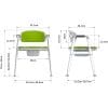 De MultiMotion Commode douchestoel is een praktisch hulpmiddel omdat deze zowel geschikt is voor gebruik onder de douche als naast een bed of ergens anders in huis als toiletstoel.