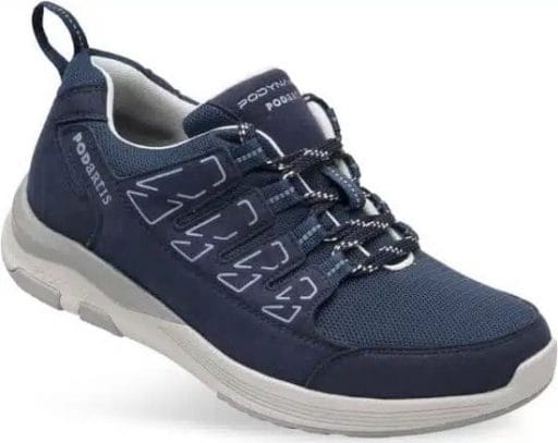 Activity Hero Evo Blue is een therapeutische schoen uit het Podartis Podynamica- assortiment dat speciaal is ontworpen om gevoelige te beschermen tijdens fysieke activiteit in het geval van metatarsalgie problemen en een hallux valgus.