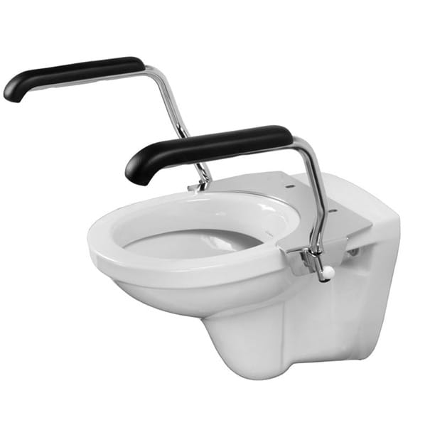 Toiletbeugelset van Jadacare RVS gepolijst