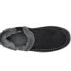 Zwarte Lorin moccasin van orthofeed met eenvoudige instap en warme voering.