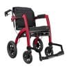 Rollz Motion Performance 2.1 inklapbare rollator & transportrolstoel in één. Met luchtbanden en te verkrijgen in 2 kleuren: Rood en Groen.