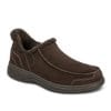 De bruin Vito moccasin van orthofeed met eenvoudige instap en warme voering.
