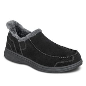 De zwarte Vito moccasin van orthofeed