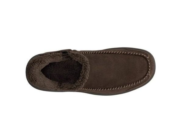 De bruin Vito moccasin van orthofeed met eenvoudige instap en antislipzool.