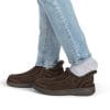 De bruin Vito moccasin van orthofeed met eenvoudige instap.